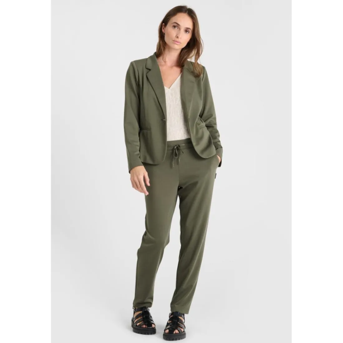 Pantalon droite ROSI kaki Rhea