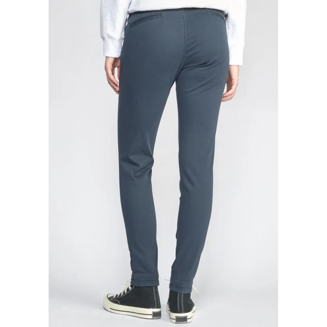 Pantalon dyli bleu marine en coton