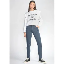 Pantalon dyli bleu marine en coton