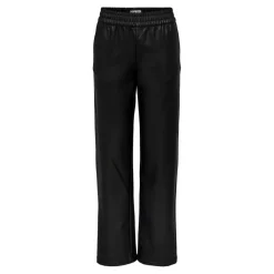 Pantalon en simili-cuir Ceinture élastiquée noir
