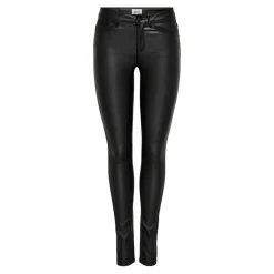 Pantalon en simili-cuir noir Ria