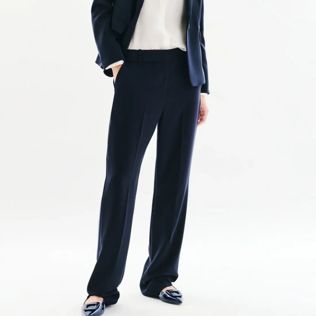 pantalon femme marine