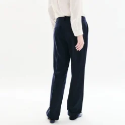 pantalon femme marine