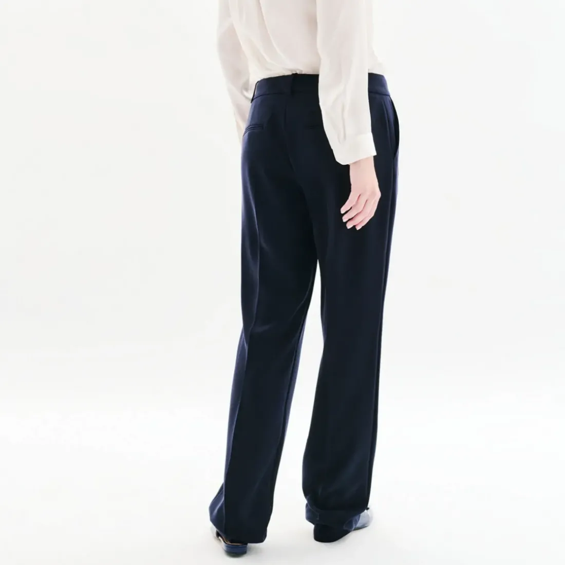 pantalon femme marine