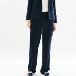 pantalon femme marine