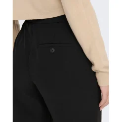 Pantalon fermeture par bouton taille haute noir Zara