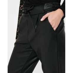 Pantalon fermeture par ceinture noir Nola