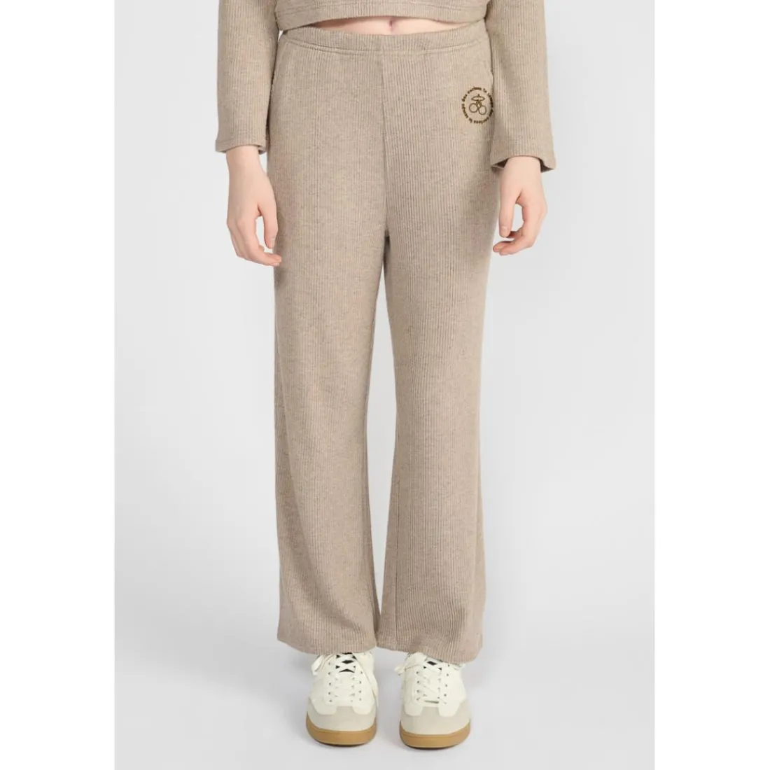 Pantalon fille, droite ARIZEGI marron Yule en viscose