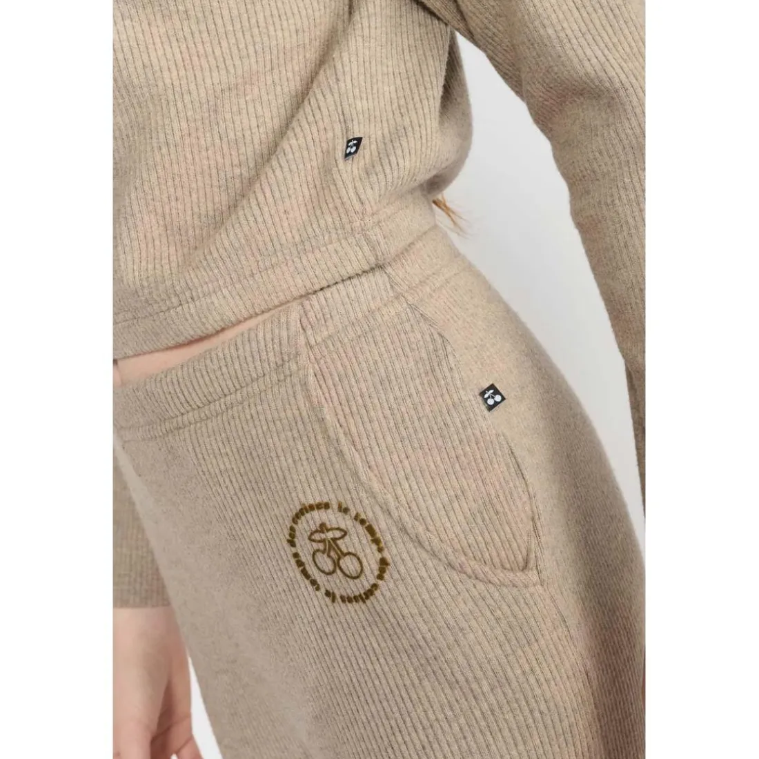 Pantalon fille, droite ARIZEGI marron Yule en viscose