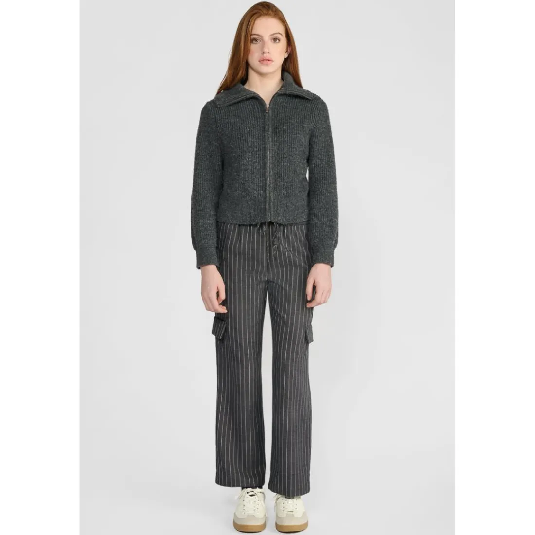 Pantalon fille, droite ZITAGI gris Lina