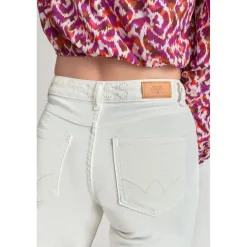 Pantalon fille, loose, large en jeans ROMMIGI blanc Vera