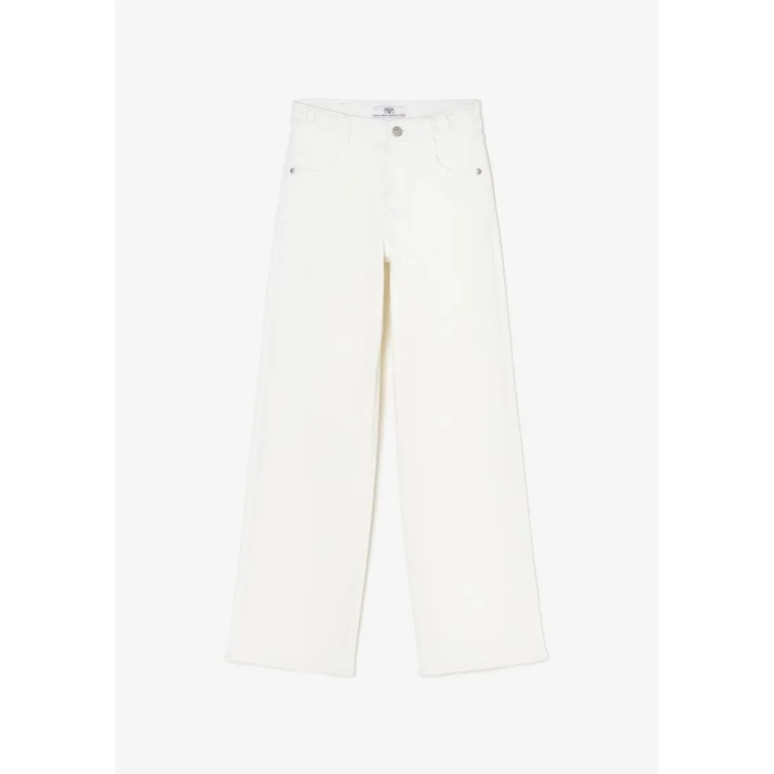 Pantalon fille, loose, large en jeans ROMMIGI blanc Vera