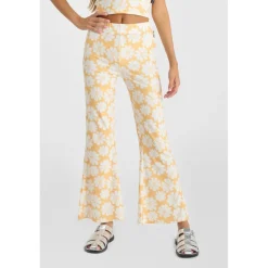 Pantalon flare fille ARCHIGI jaune Hana