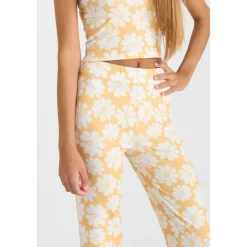 Pantalon flare fille ARCHIGI jaune Hana