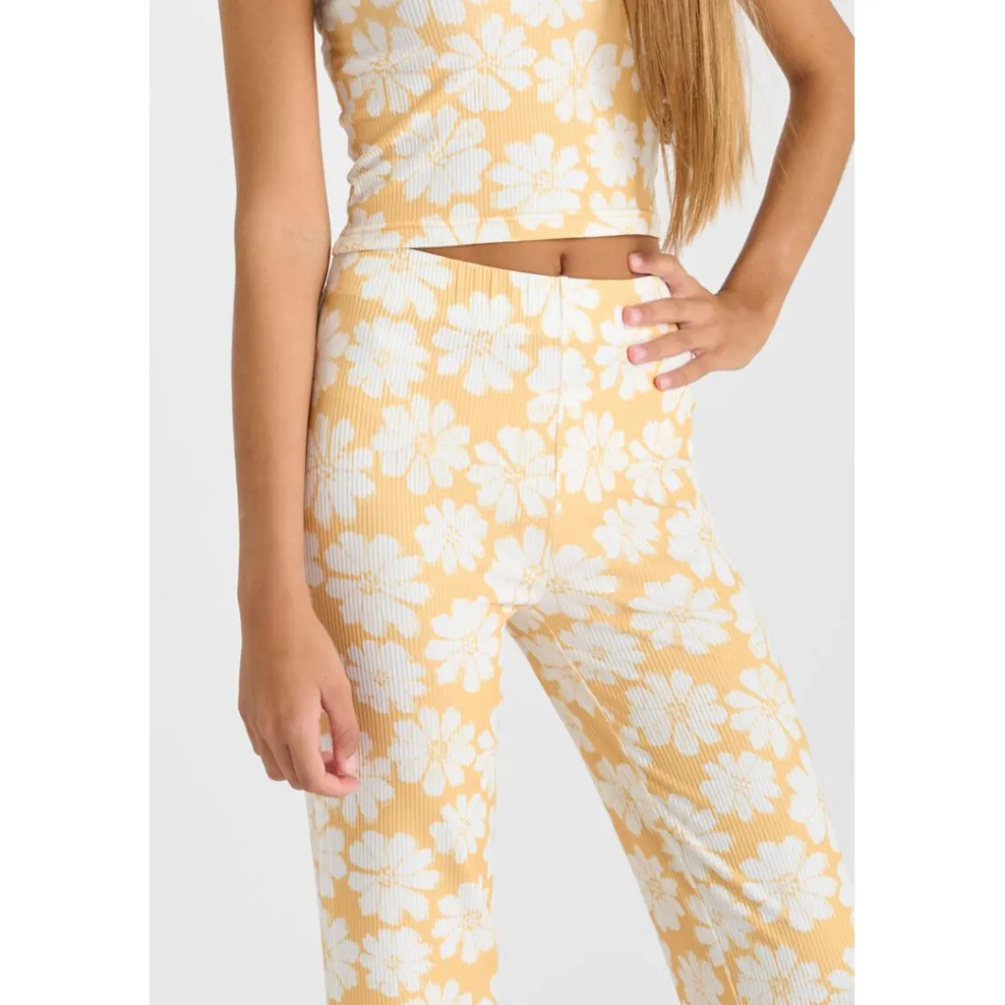 Pantalon flare fille ARCHIGI jaune Hana