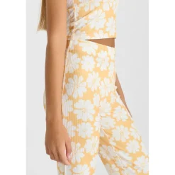 Pantalon flare fille ARCHIGI jaune Hana