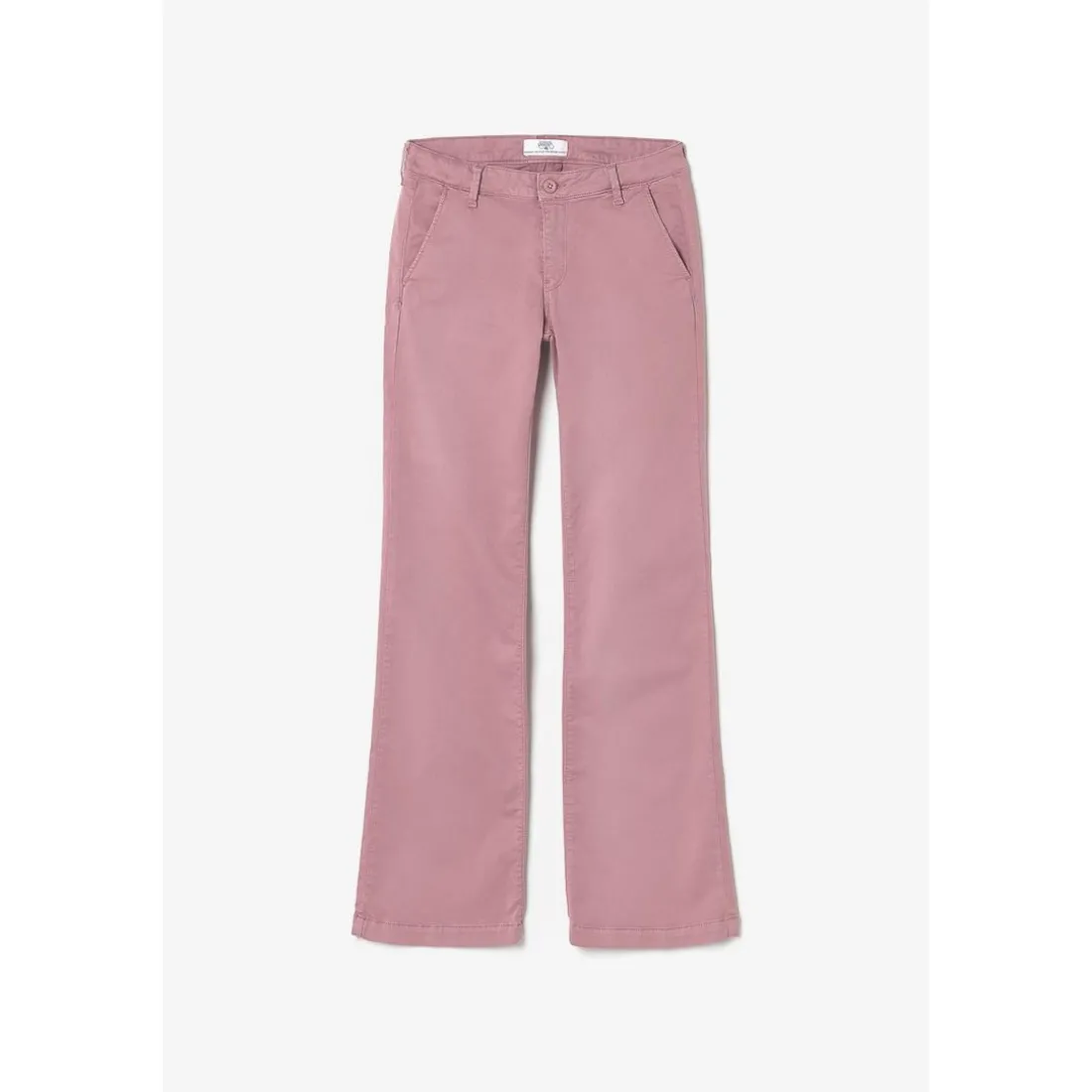 Pantalon Flare Joelle rose poudré en coton