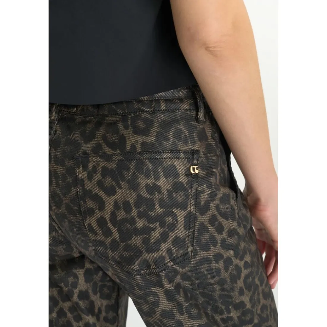 Pantalon flare TAHIS noir Lucie en coton