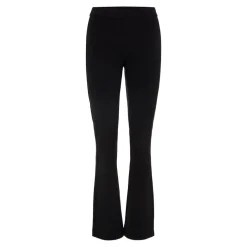 Pantalon Flared Fit Taille moyenne noir en viscose