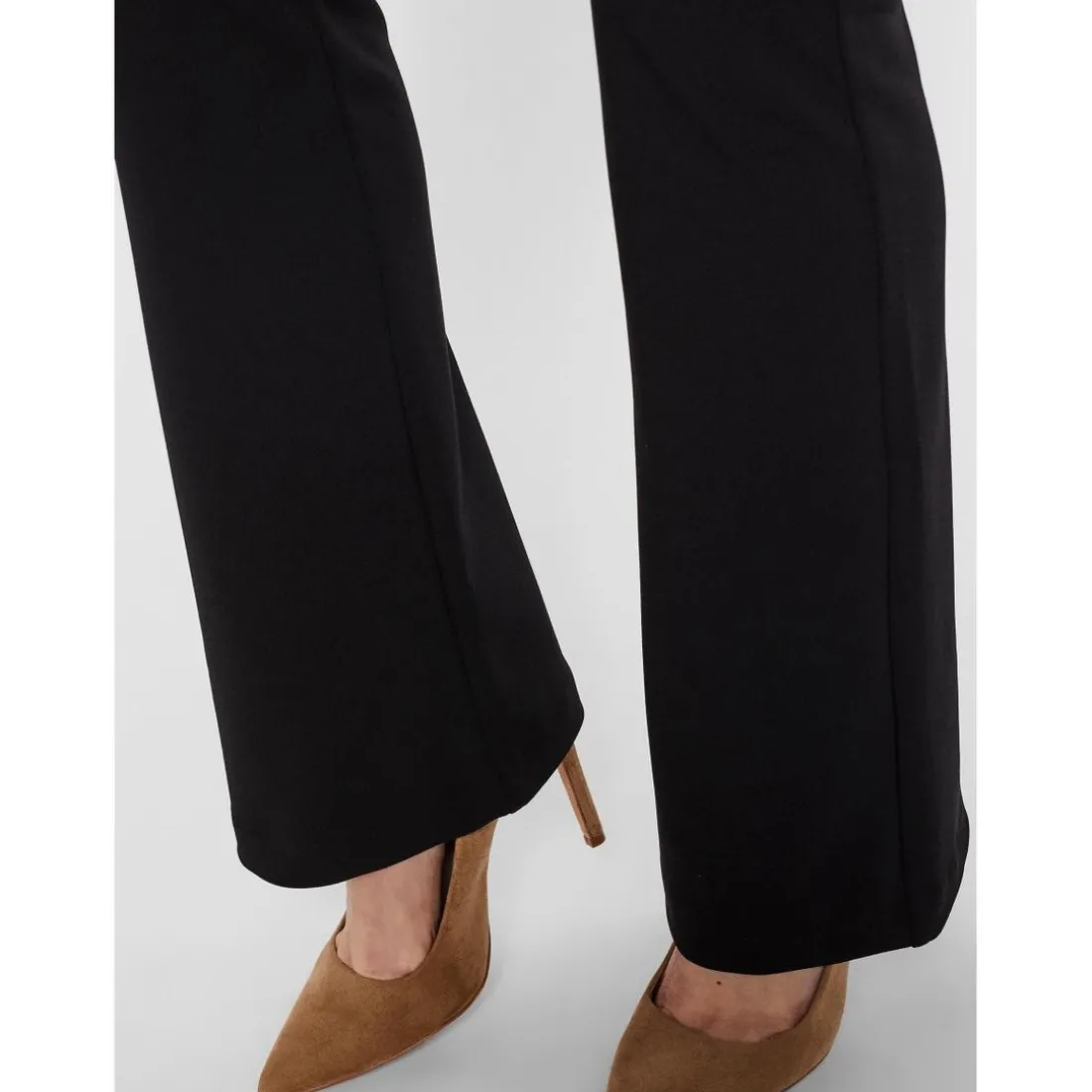 Pantalon Flared Fit Taille moyenne noir Eden
