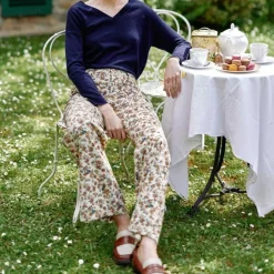 Pantalon floral SONNY VELOURS multicolore