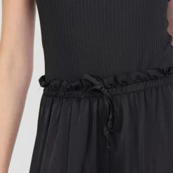 Pantalon fluide large mélange soie Jen