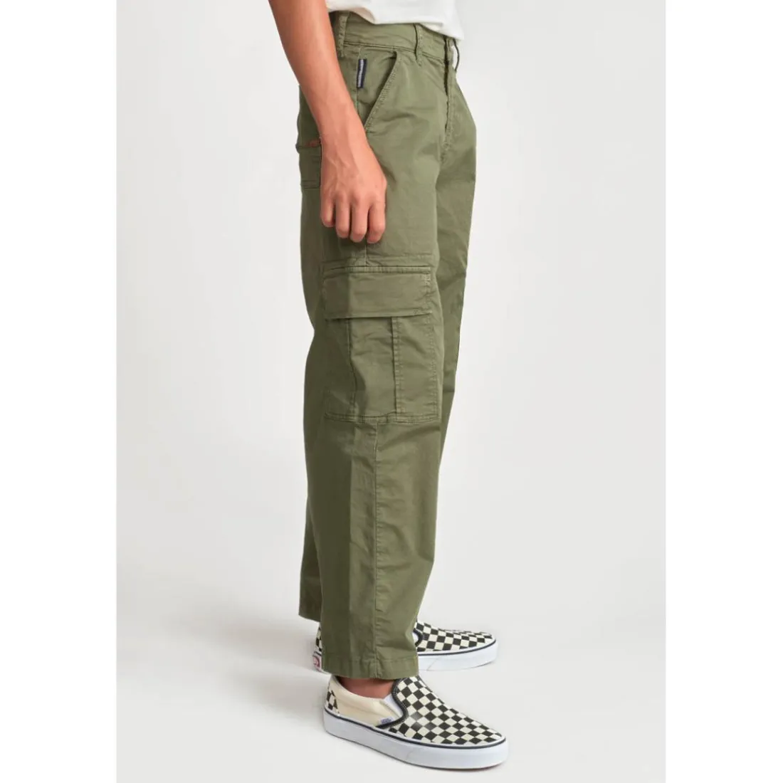 Pantalon garçon, cargo TRITON kai Jarl kaki en coton