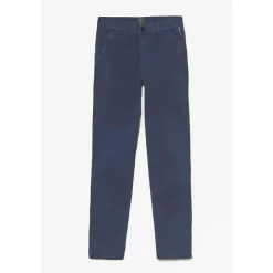 Pantalon garçon, chino Jasbo bleu nuit en coton