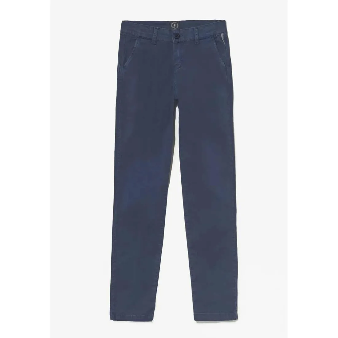 Pantalon garçon, chino Jasbo bleu nuit en coton