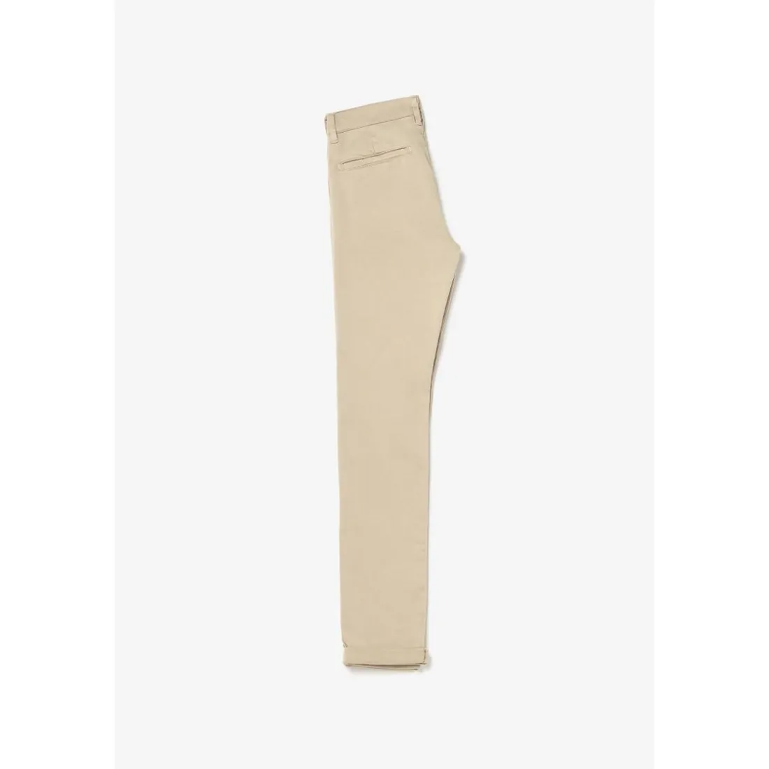 Pantalon garçon, chino Jasbo beige sable blanc en coton