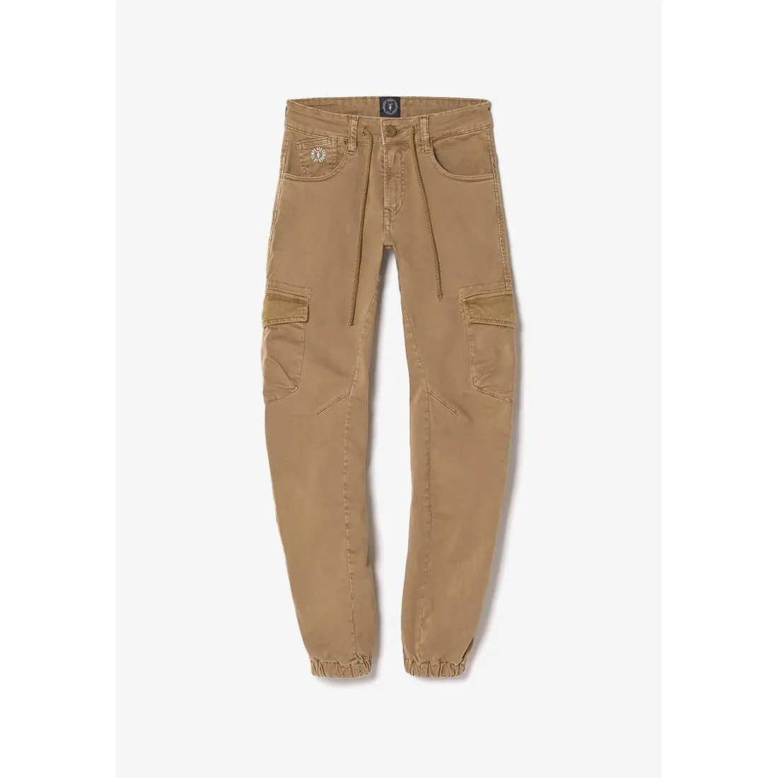 Pantalon garçon, Tobati tapered latte blanc en coton