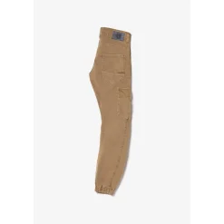 Pantalon garçon, Tobati tapered latte blanc en coton