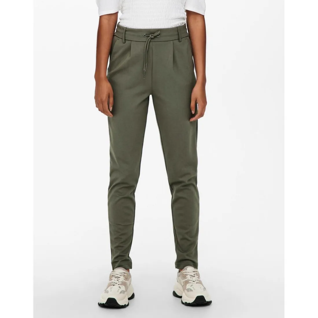Pantalon gris en viscose Opal