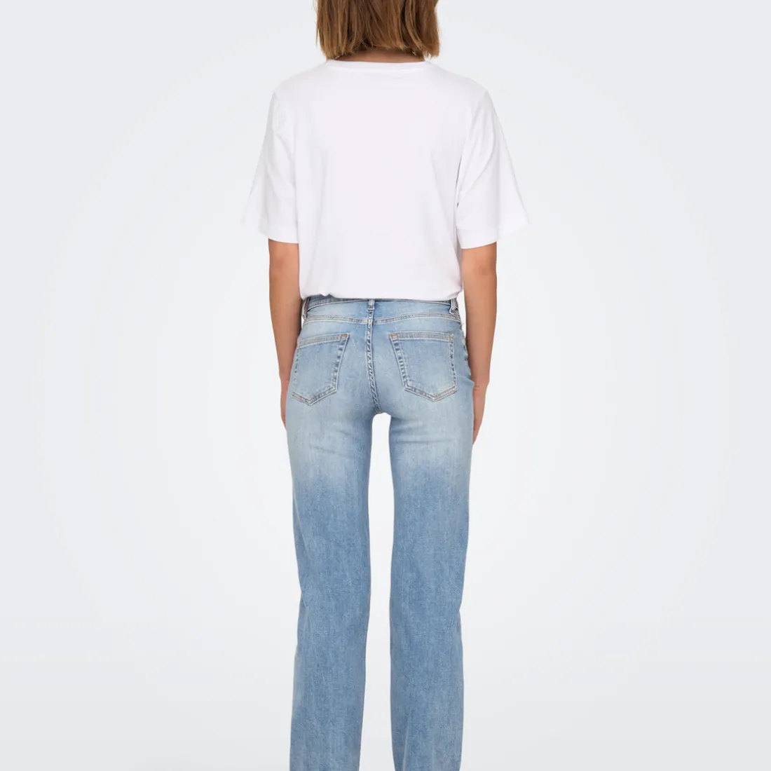 Pantalon Jean Taille moyenne ONLBLUSH - Bleu en coton Eden