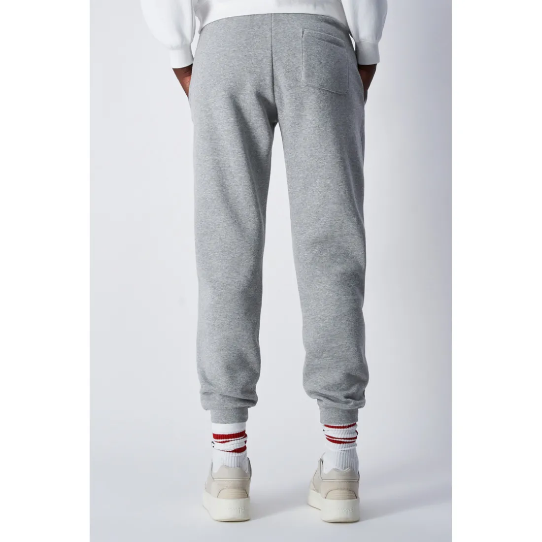 Pantalon jogging côtelé gris