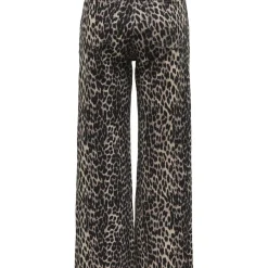 Pantalon large Juicy-Anlie léopard en coton noir Olia