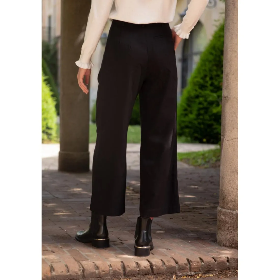 Pantalon Large Noir MIRAZIO