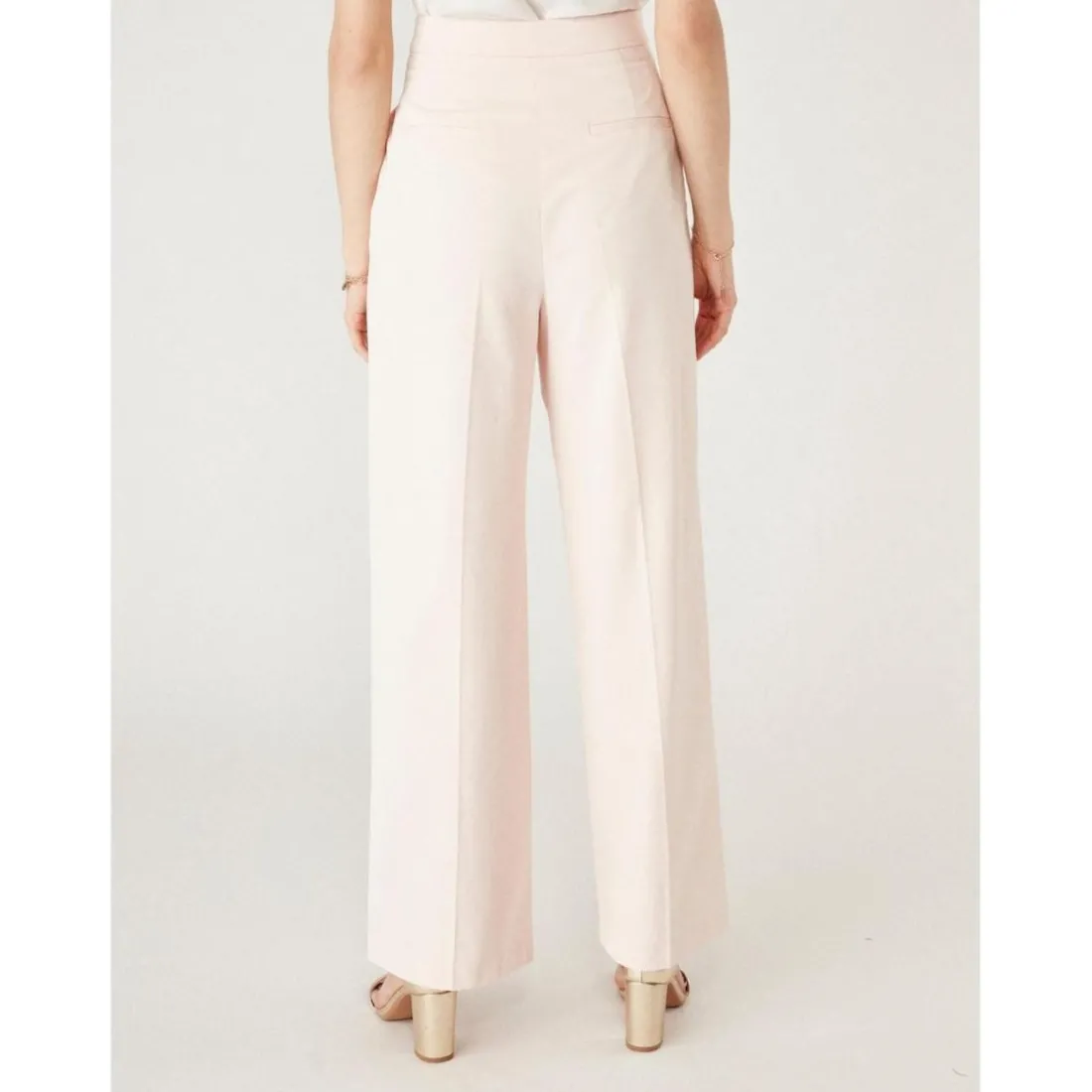 Pantalon large rose