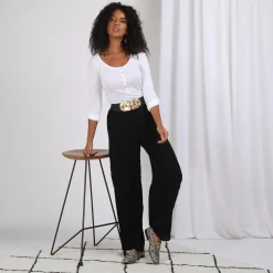 Pantalon large Valentin en viscose
