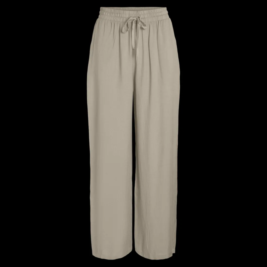 Pantalon loose fit gris clair en viscose