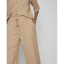Pantalon loose fit gris en viscose