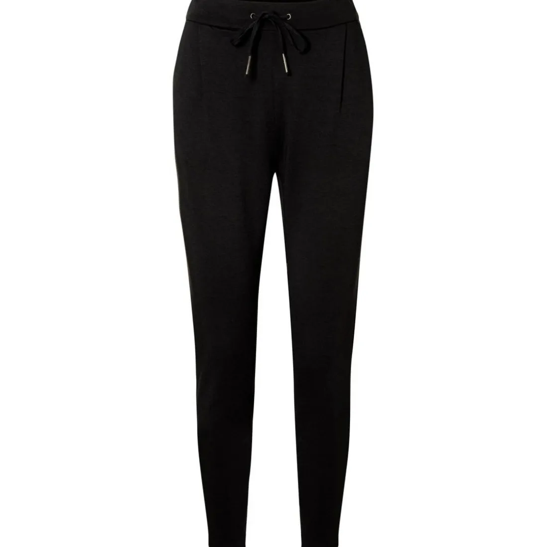 Pantalon Loose Fit Taille moyenne Pleine longueur noir en viscose Ella