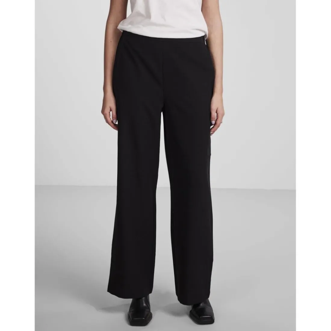 Pantalon loose fit taille élastiquée noir Hattie