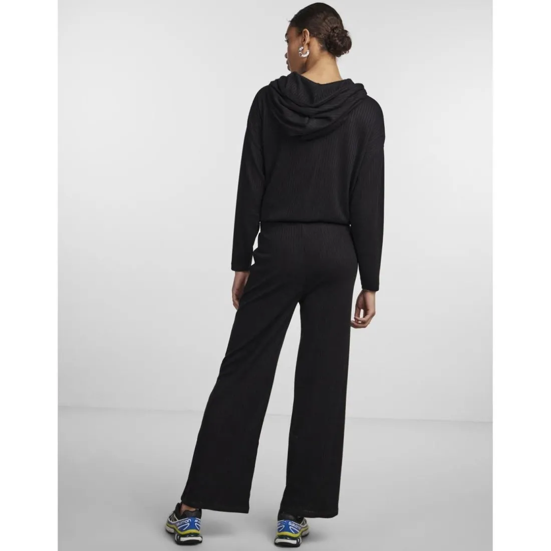 Pantalon loose fit taille élastiquée noir Wren