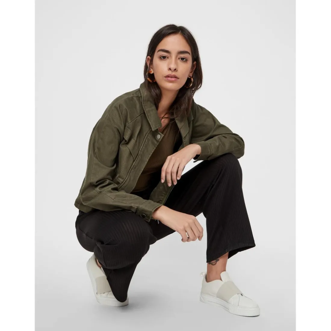 Pantalon loose fit taille élastiquée noir Wren