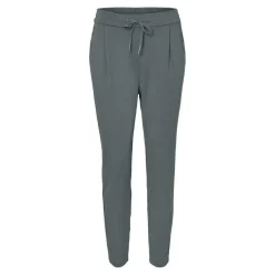 Pantalon Loose Fit Taille moyenne vert en viscose Nora