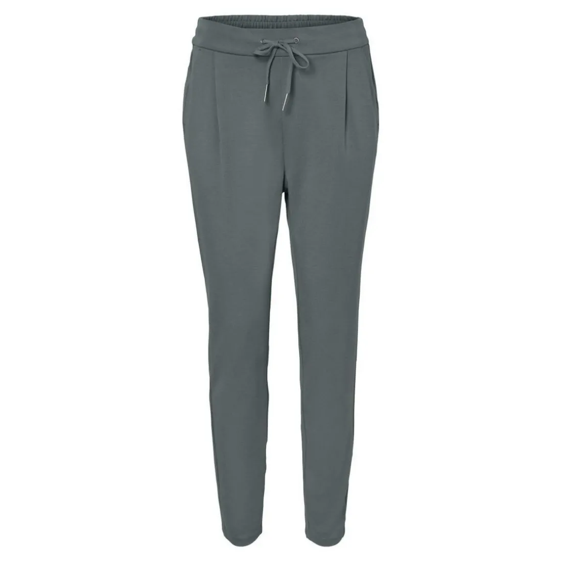Pantalon Loose Fit Taille moyenne vert en viscose Nora