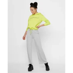 Pantalon loose fit taille élastiquée gris