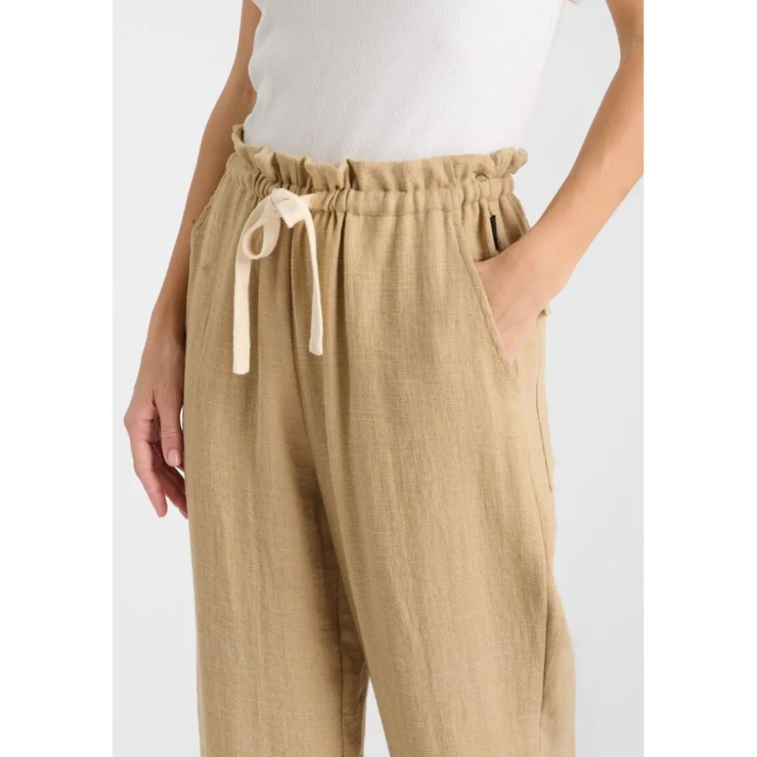 Pantalon loose, large CANCUN beige Maya