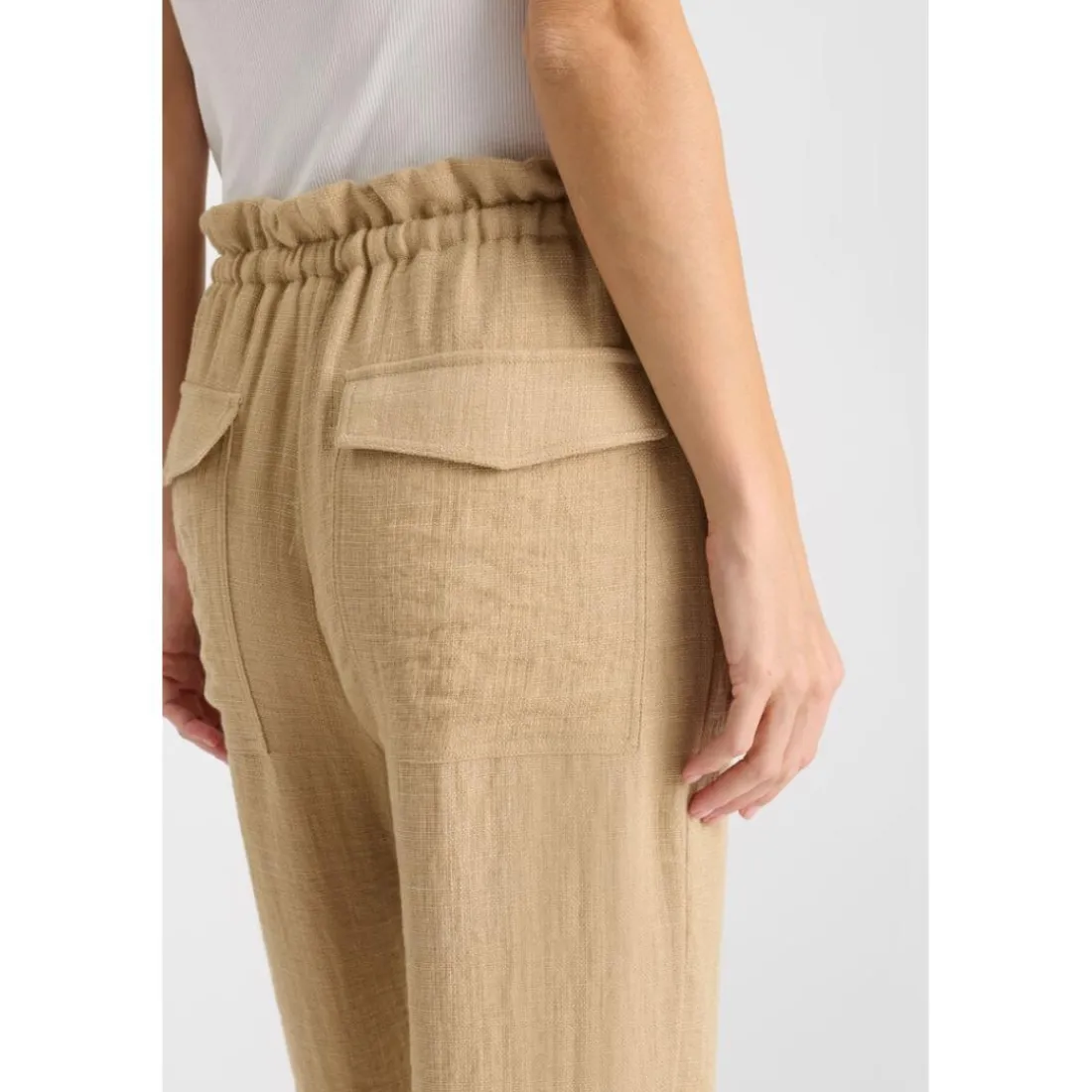 Pantalon loose, large CANCUN beige Maya